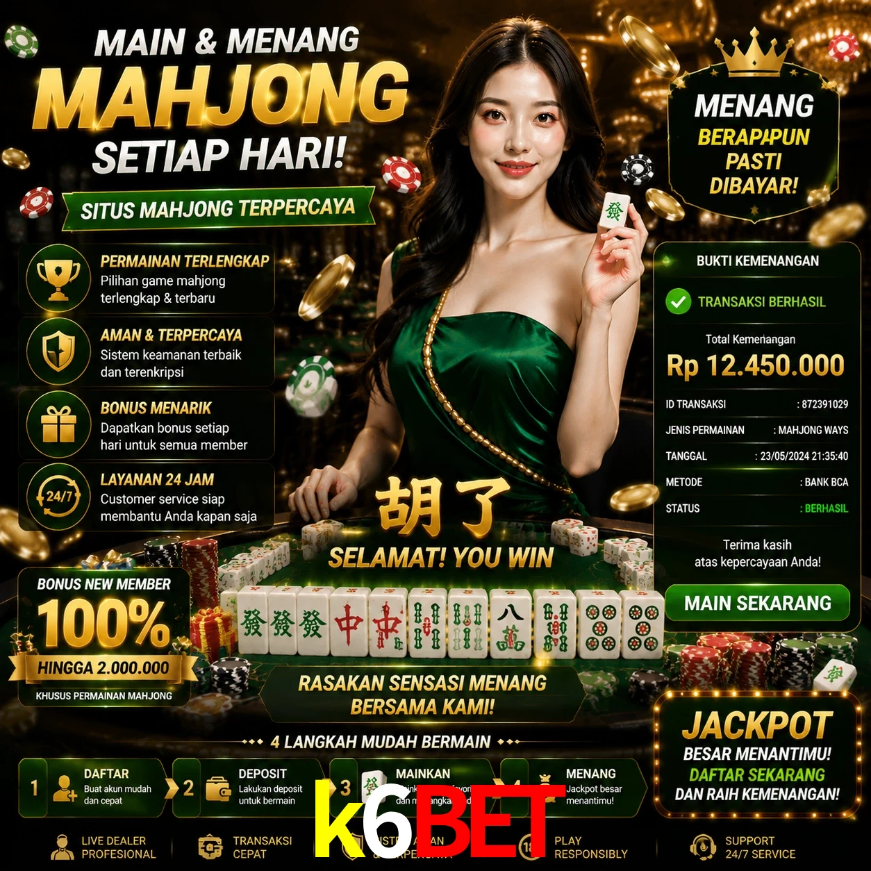 Ganhar e sacar na k6bet